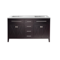 Laviva Wimbledon, 60, Brwn Cabinet & Matte Wht VIVA Stone Surface Countertop 313YG319-60B-MW